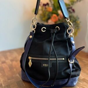 MZ Wallace Black and Navy Shoulder Bag